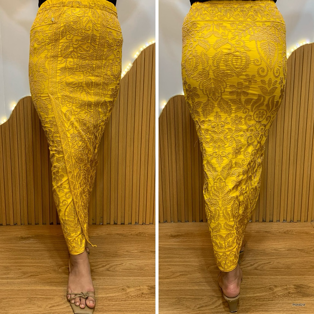 Kamen bordir jadi motif petra by creative bahan katun melar nyaman di pakai cocok buat kondangan mau