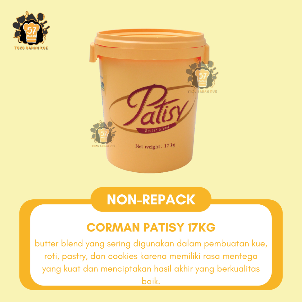[PAIL = 17KG] Corman Patisy Butter Blend 1 PAIL 17KG