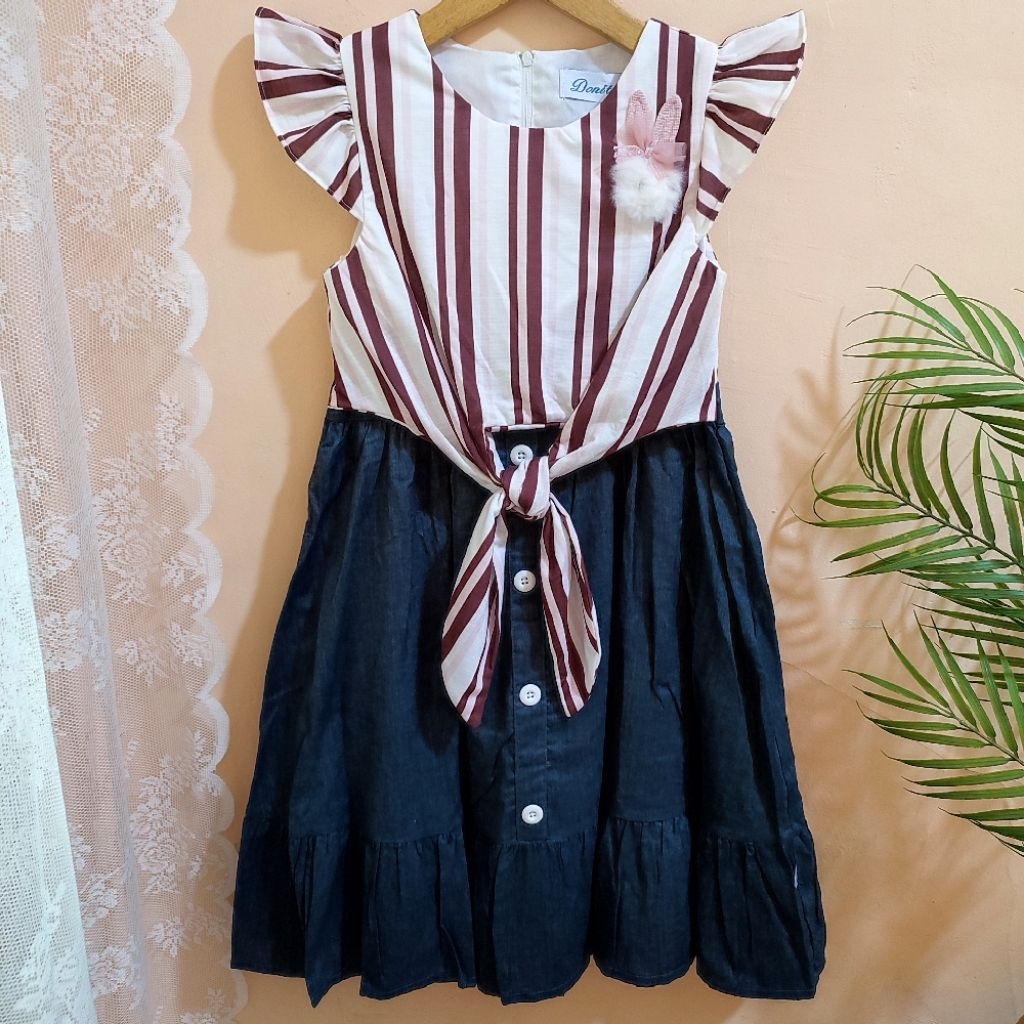 DONITA Size 8 Dress Anak Perempuan Matahari Bahan Katun Donitakids Casual