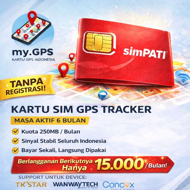Kartu SIM GPS Tracker Telkomsel Simpati 6 Bulan – Kuota 250MB/Bulan | Langsung Aktif