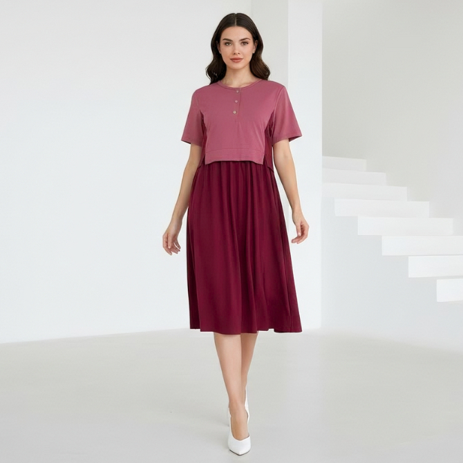 FOREVER SWEET Dress Midi Aquila Dress Wanita