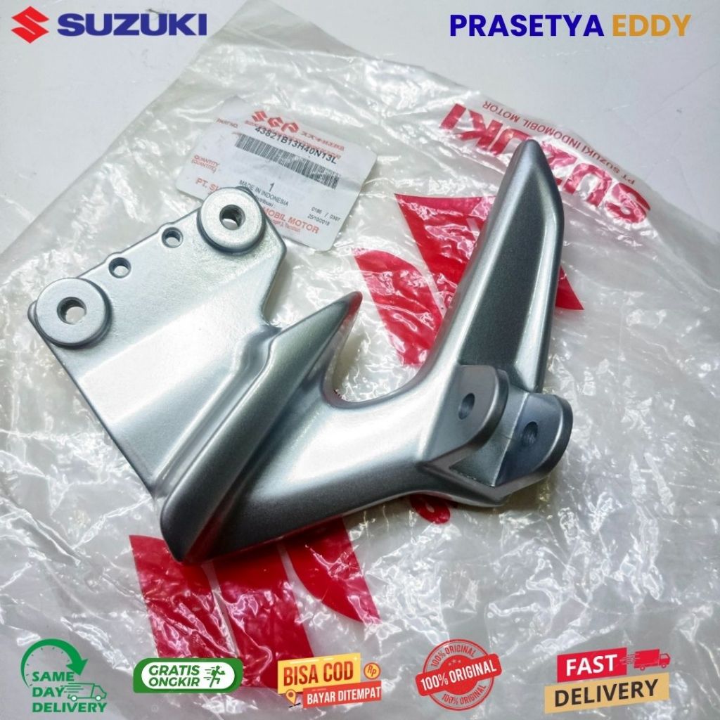 BESI PIJAKAN FOOTSTEP BELAKANG SEBELAH KIRI SUZUKI HAYATE 125 ORIGINAL SGP 43821B13H40N13L
