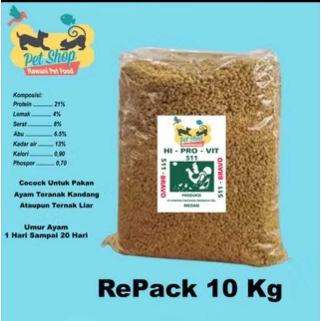Pur Ayam 511 Voer Pakan Ayam / Kemasan 10 Kg