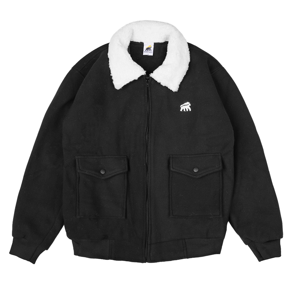 House of Smith Jaket Sherpa Pria - Lasket Black #4 - Vintage Sherpa Jacket