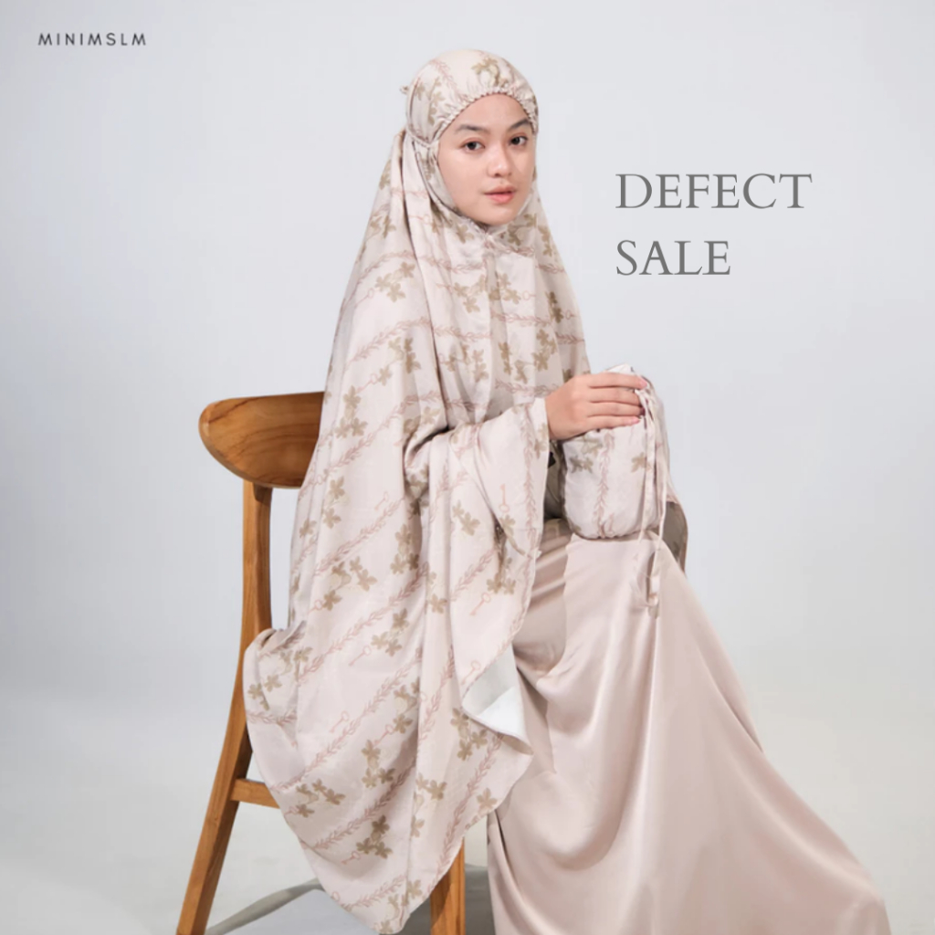 (Defect Sale) Bayt Prayer Robe 2.0 (mukena motif) shade GAZA/BLACK | MINIMSLM