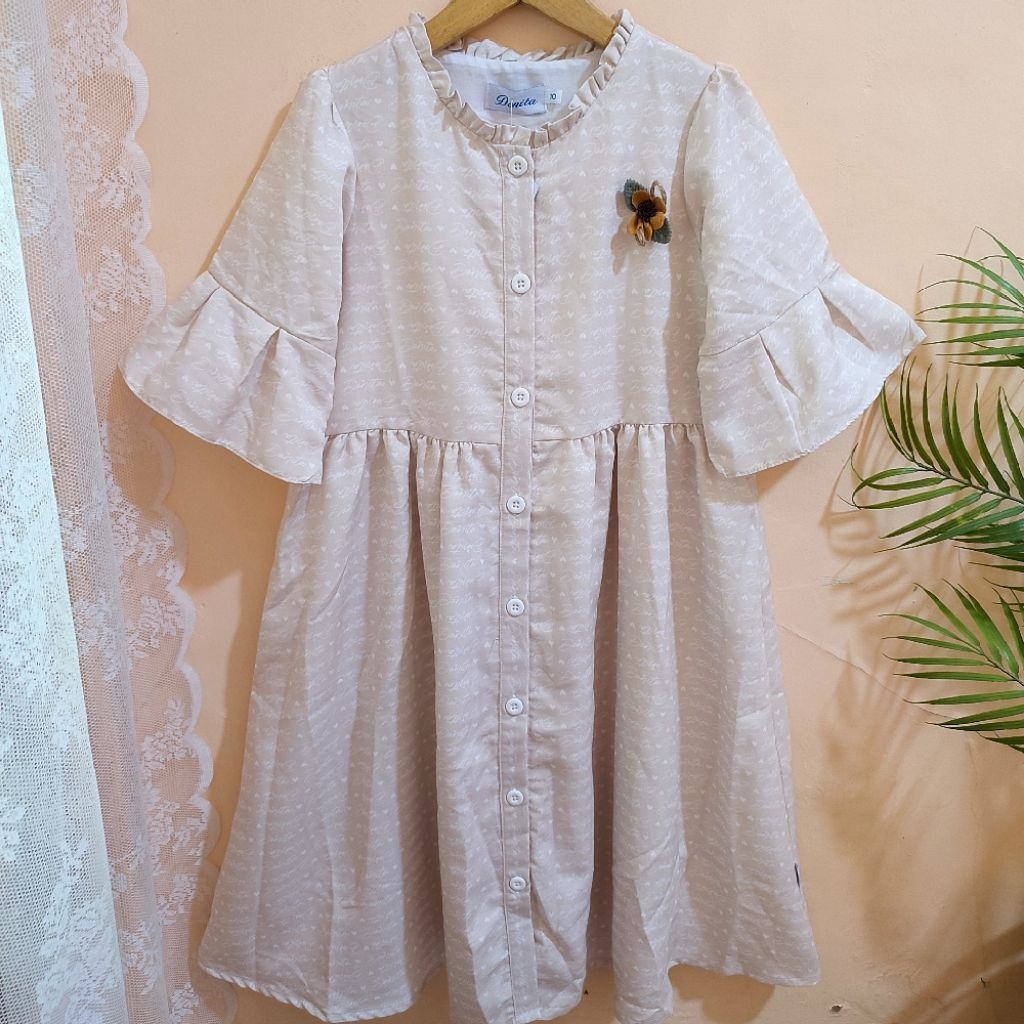 DONITA Size 10 Dress Anak Perempuan Matahari Bahan Katun Donitakids Casual