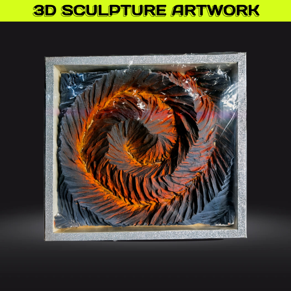 hiasan dinding murah premium lukisan 3D relief dekorasi interior rumah kantor coffee shop modern kek