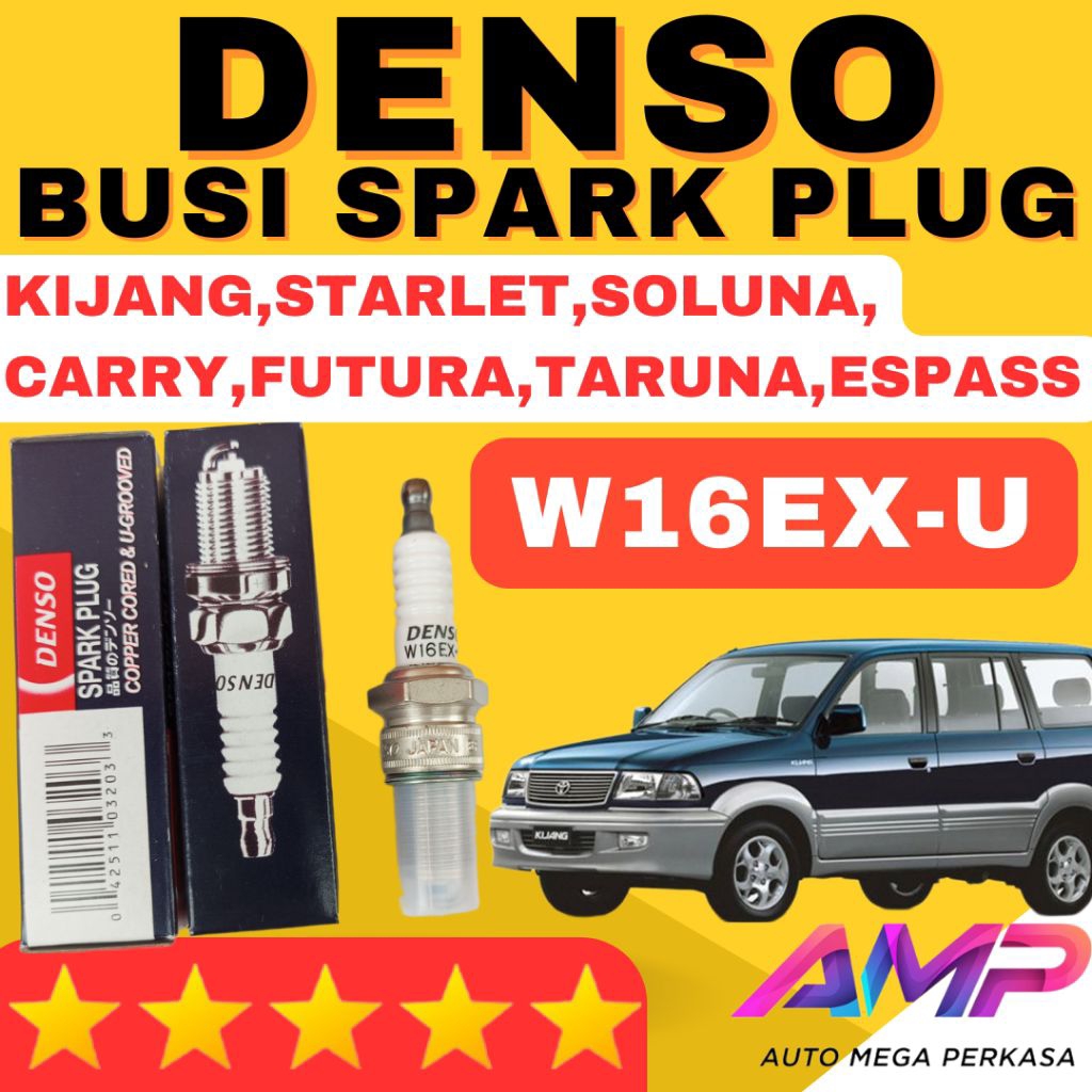 BUSI DENSO W16EX-U ORI KIJANG CARRY ZEBRA KATANA,STARLET,SOLUNA,CARRY,FUTURA,TARUNA,ESPASS W16EX BUS