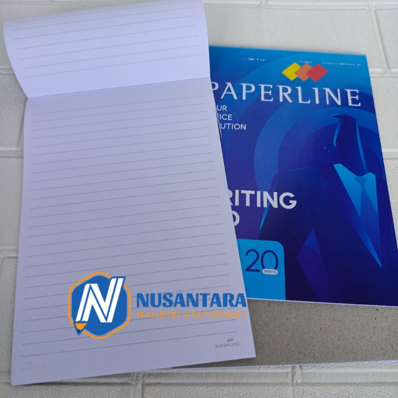 PAPERLINE Buku Flipover Pad A5 / Writing Pad A5 / Block Note A5 Garis 1 Buku 20 Lembar