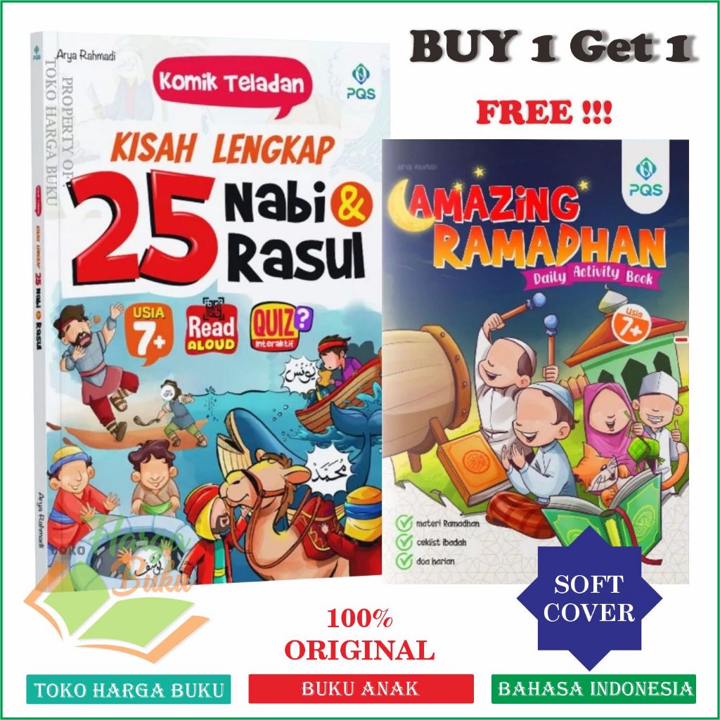 Foto Kisah Lengkap 25 Nabi dan Rasul FULL COLOR Komik Teladan Buku Cerita Anak Islami ORIGINAL Sirah Nabawiyah Kids - PQS