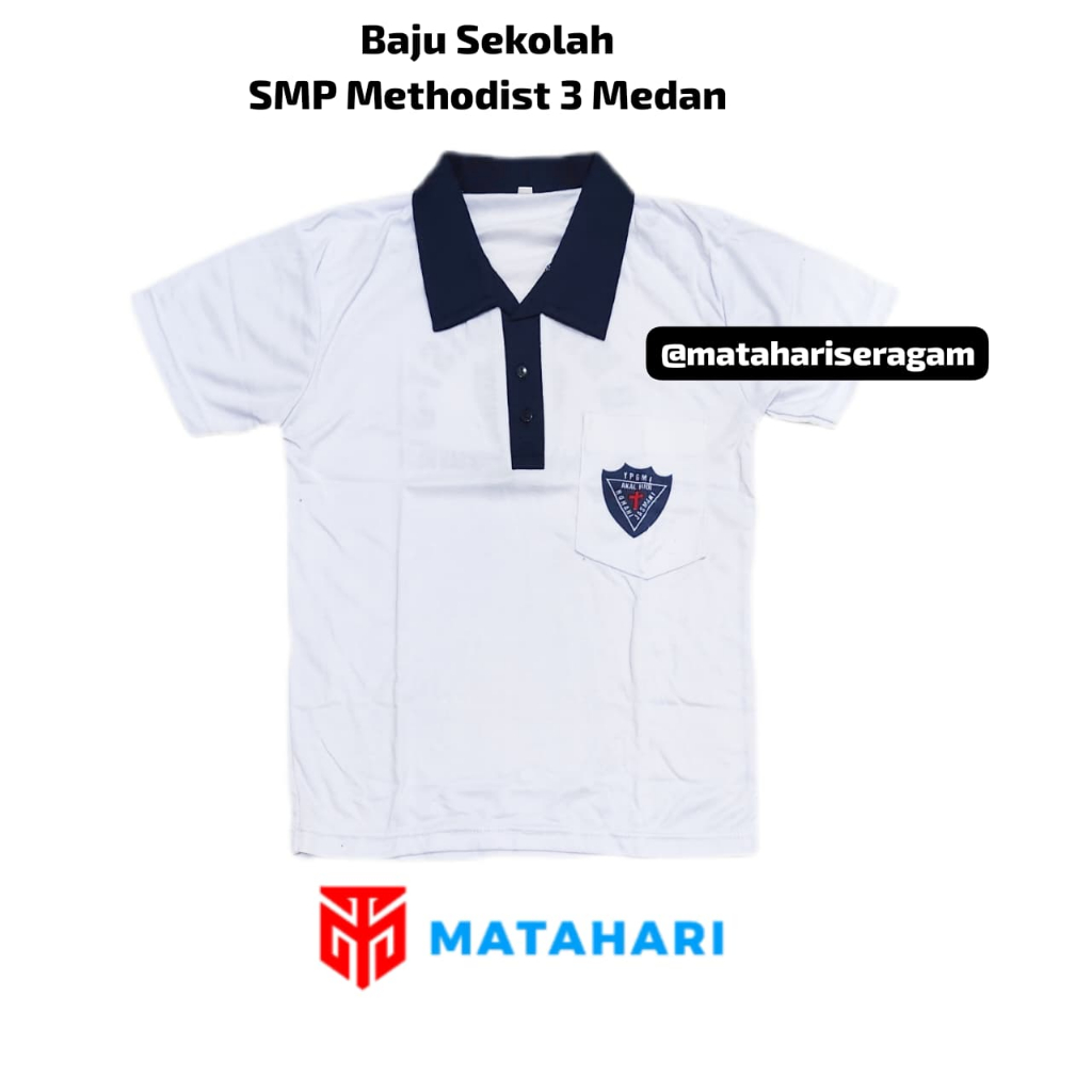Matahari Seragam Baju Olahraga SMP Methodist 3 Medan / Kaos Oblong / Baju Olahraga