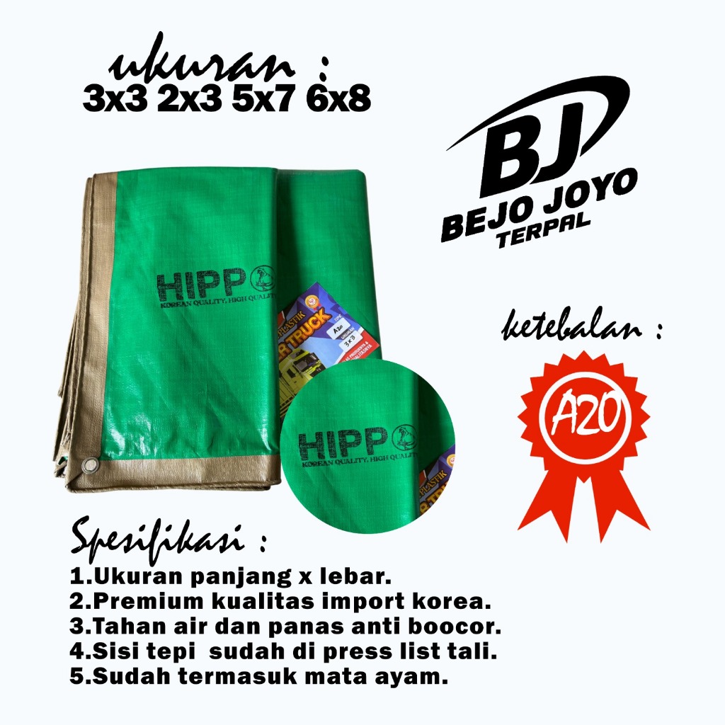 TERPAL KOREA TERPAL A20 HIJAU EMAS  TERPAL KOREA Premiun Original Import Korea Berkualitas Premium A