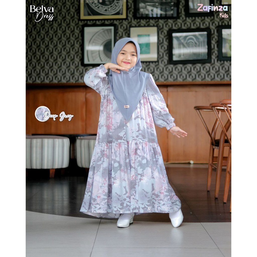 Zafinza - Belva kids FREE HIJAB, gamis anak/setelan anak bahan rayon