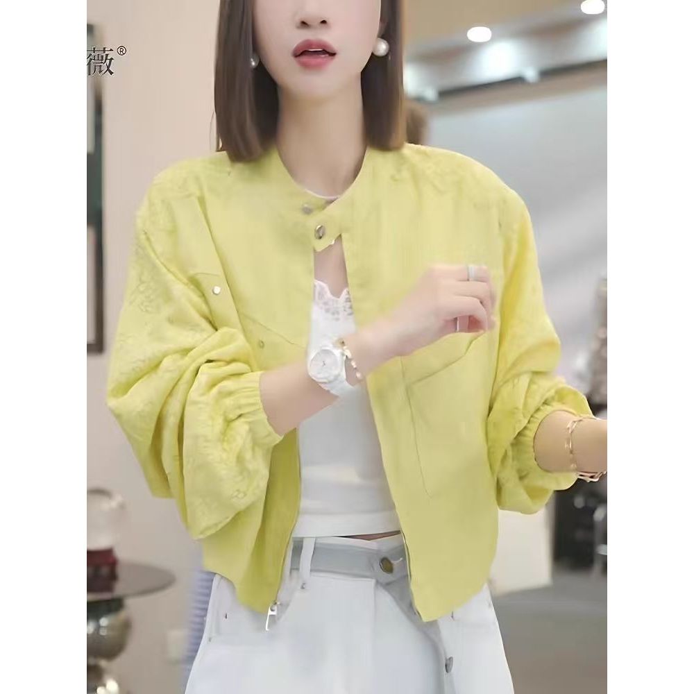 Jaket Seragam Bisbol Pendek, Jaket Kasual Tipis Semua Cocok