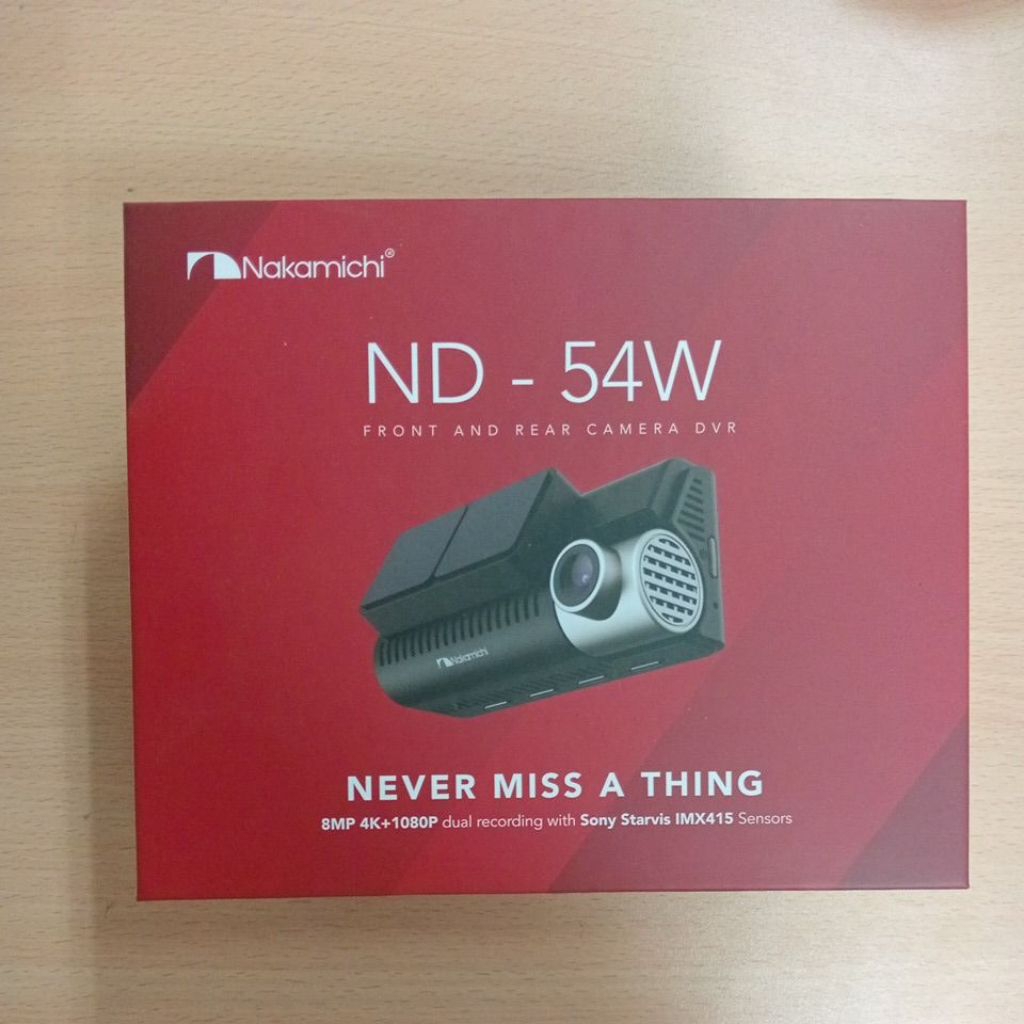 Nakamichi ND-54W Dashcam Mobil 4K Ultra HD Dual Kamera Depan Belakang Night Vision