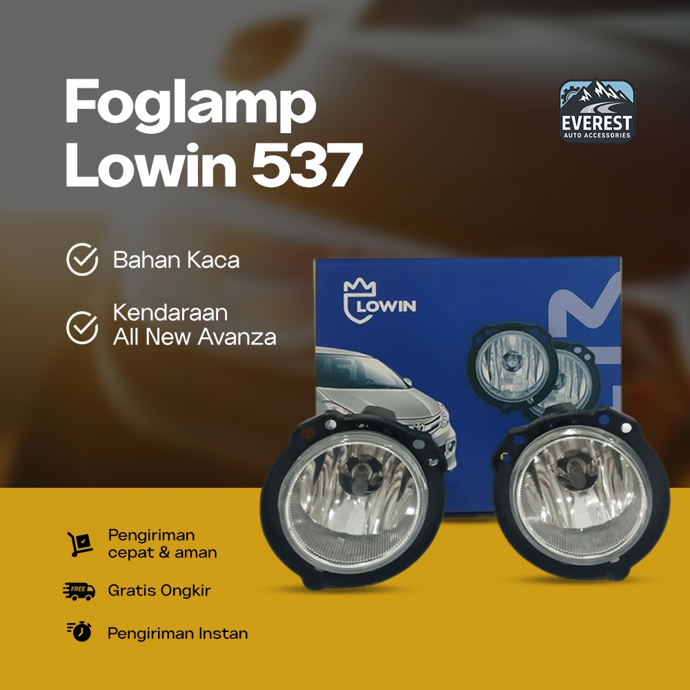 Everest Auto - Lampu Kabut Mobil | Foglamp Lampu Kabut Terang All Mobil Avanza Lowin LW-537