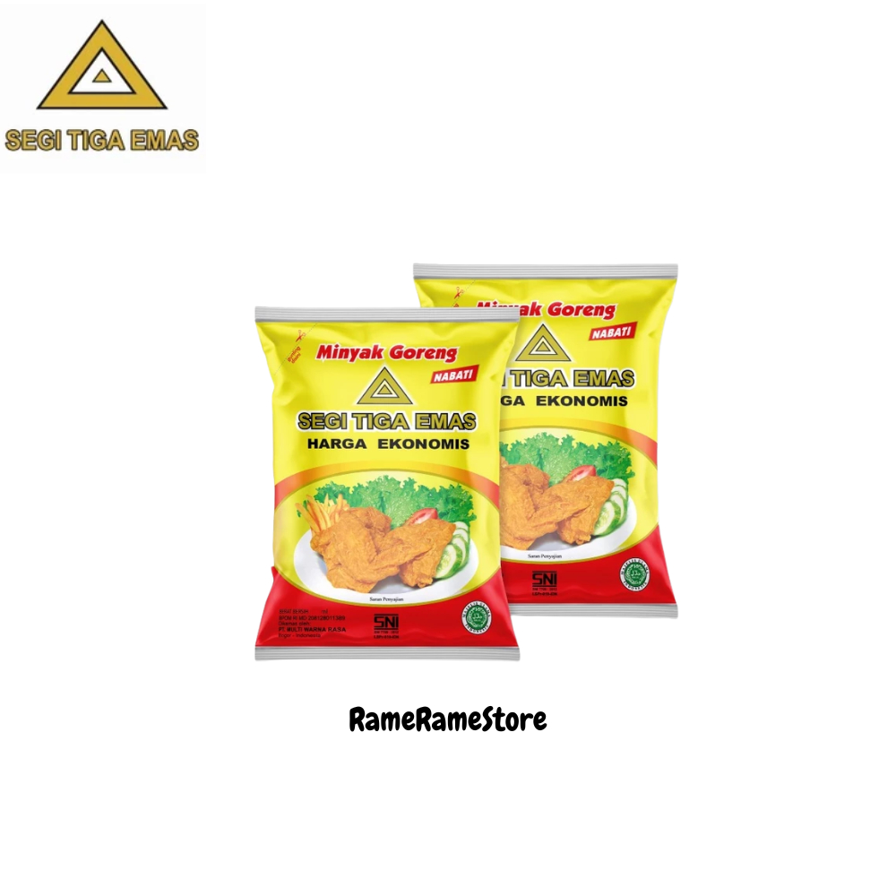 Minyak goreng segitiga emas 1 Renceng (10 Sachet)