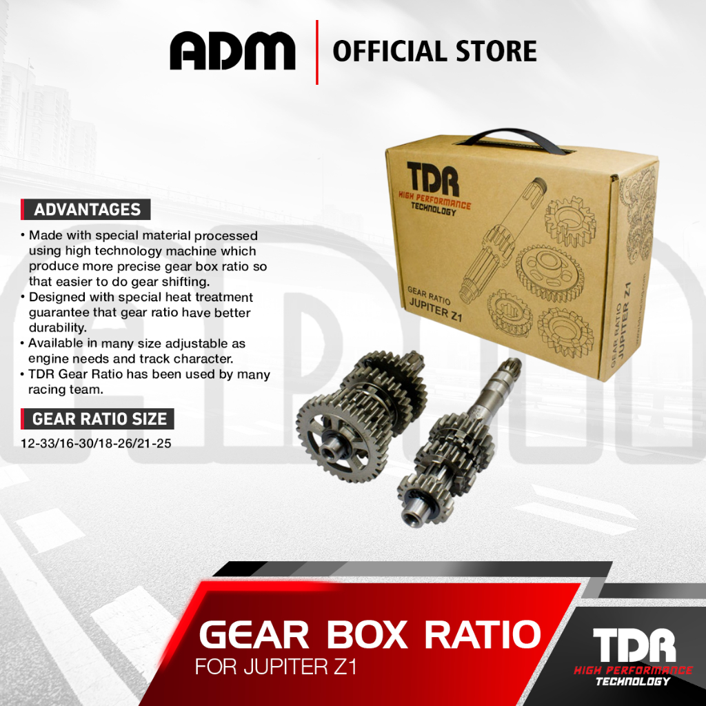 TDR Gear Box Ratio For Jupiter Z1 (12-33/16-30/18-26/21-25)