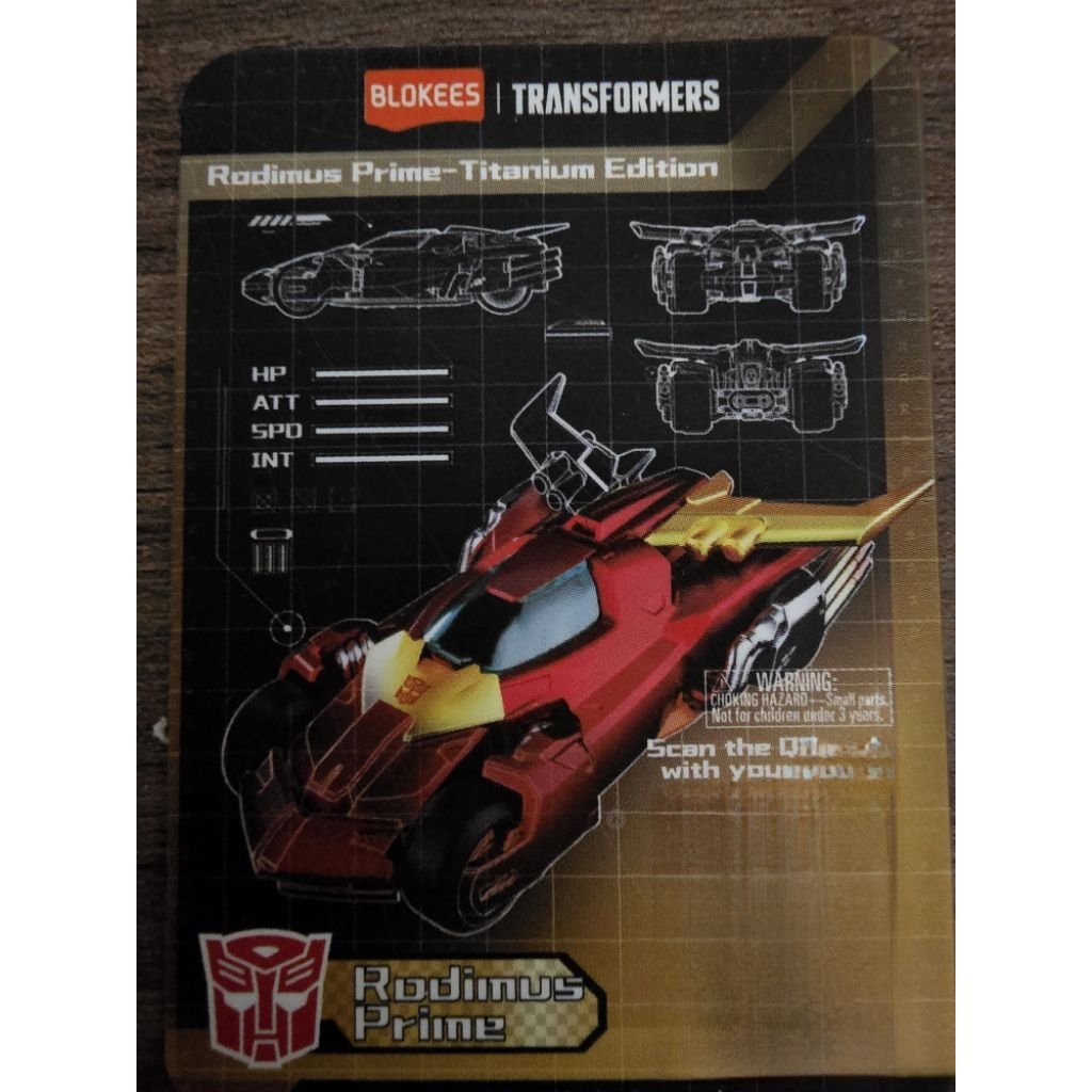 BLOKEES WHEELS RODIMUS PRIME TITANIUM EDITION (SUPER SECRET 1/144)