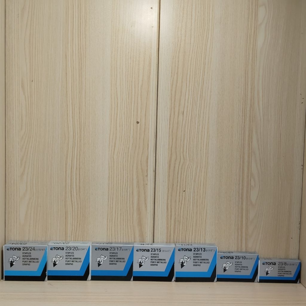 Isi Stapler Staples Tembak Gun Tacker Etona || isi staples jilid etona  23/8, 23/10, 23/13, 23/15, 2