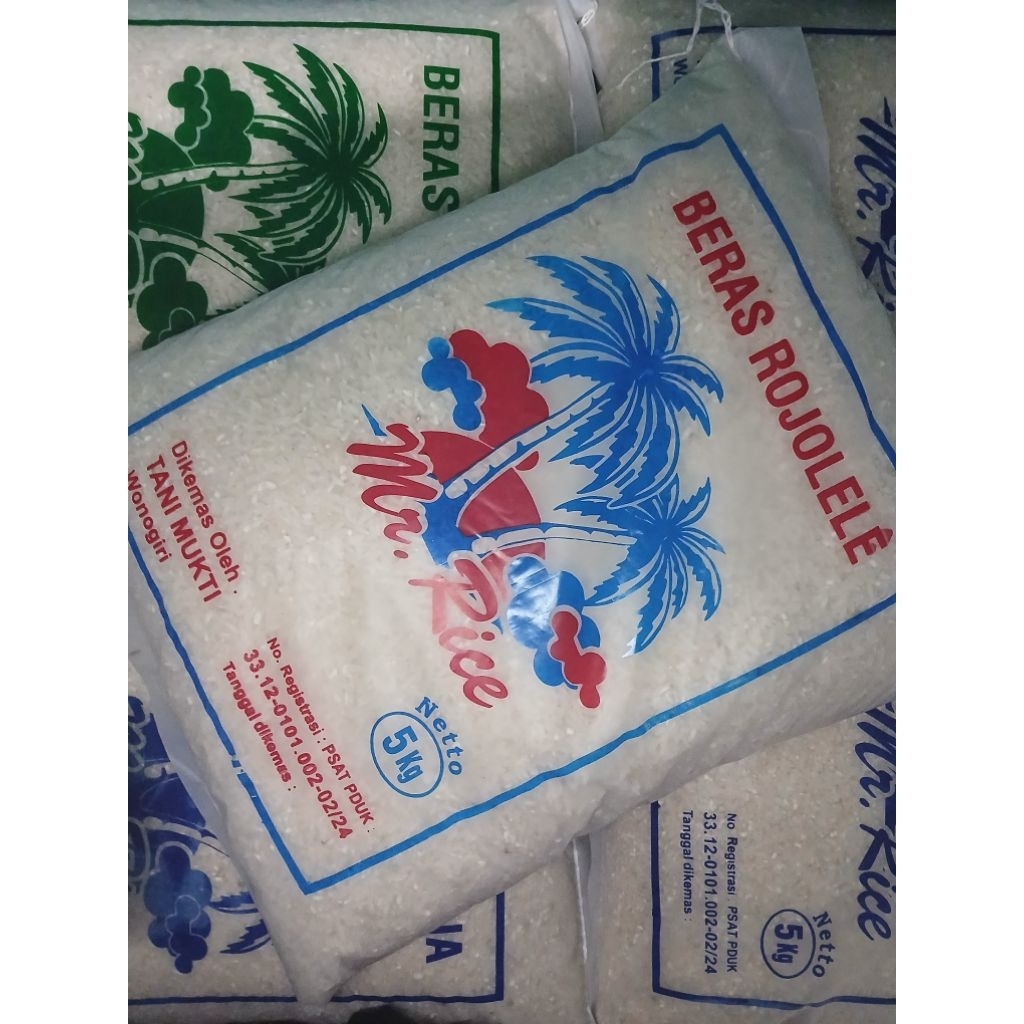 Beras Murah Beras Rojolele Wonogiri kemasan 5 kg tanpa pemutih dan pengawet
