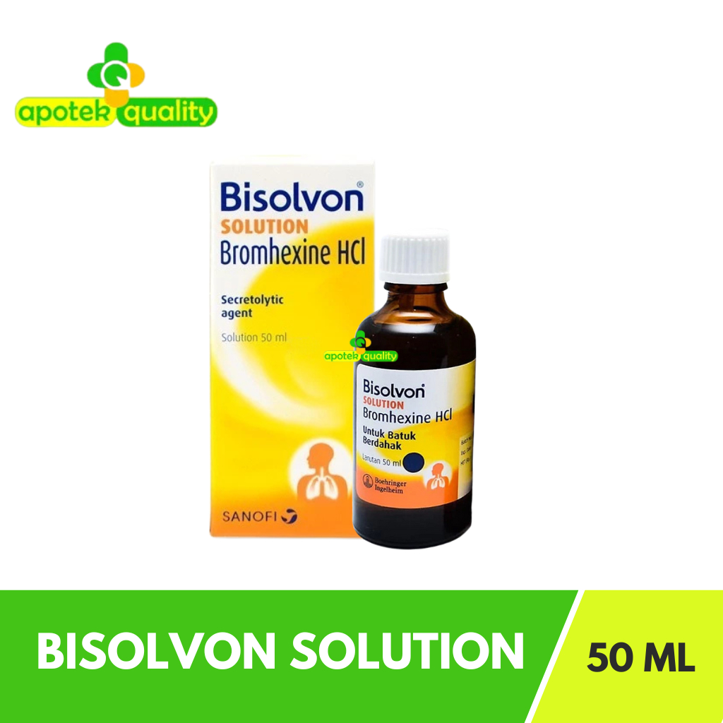 BISOLVON SOLUTION 50 ML - Bisolvon Larutan Nebulizer Pengencer Dahak