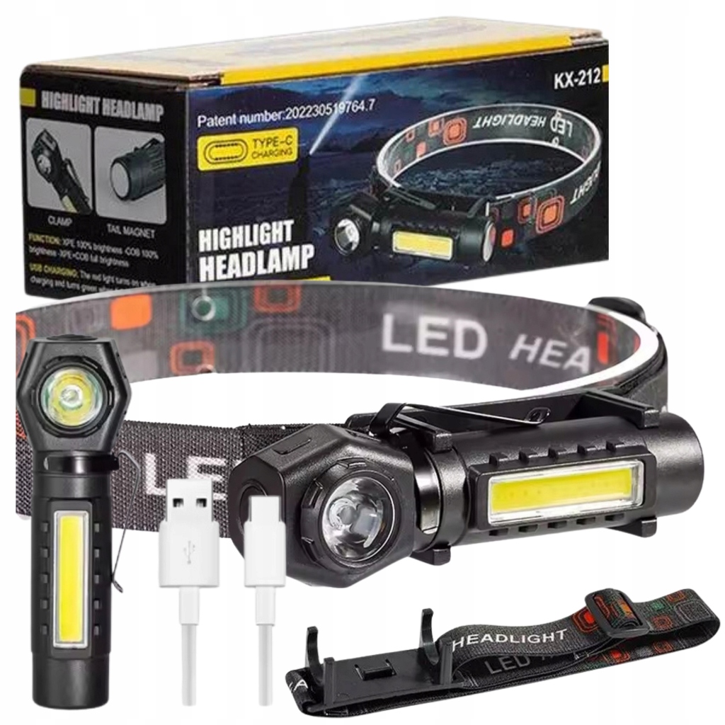 Senter Kepala Senter Tangan Magnet COB KX 212 - HeadLamp COB Magnet 212