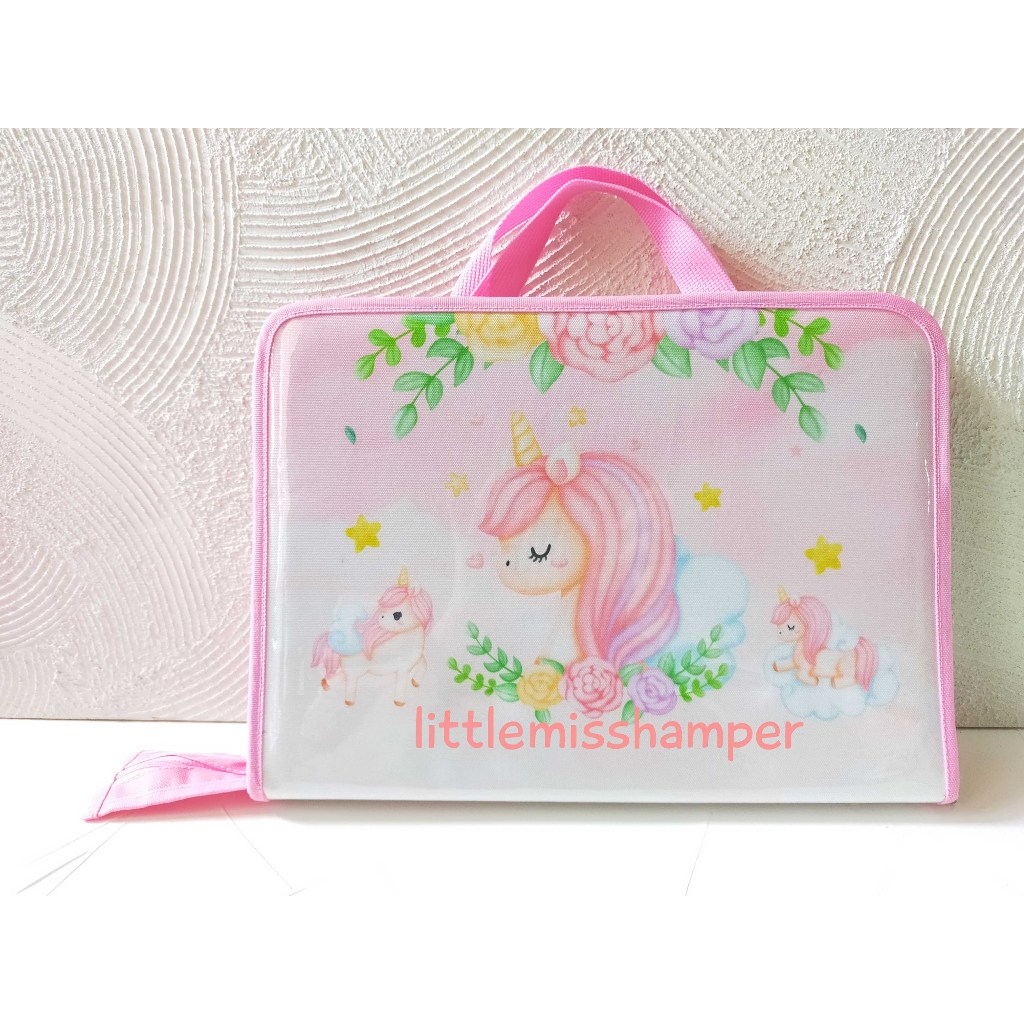 Custom Filing bag - file - zipper - folder bag souvenir ulang tahun anak tas map les
