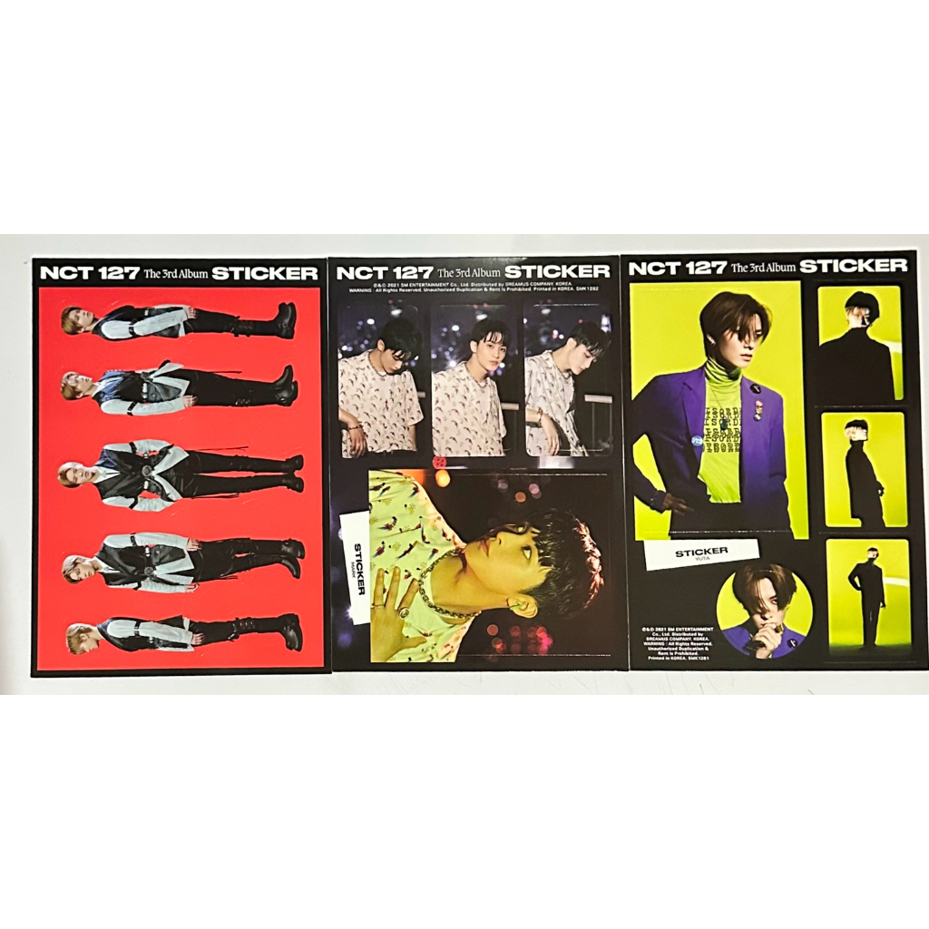 NCT127 STICKER album merchandise cutout sticker Mark Lee & YUTA