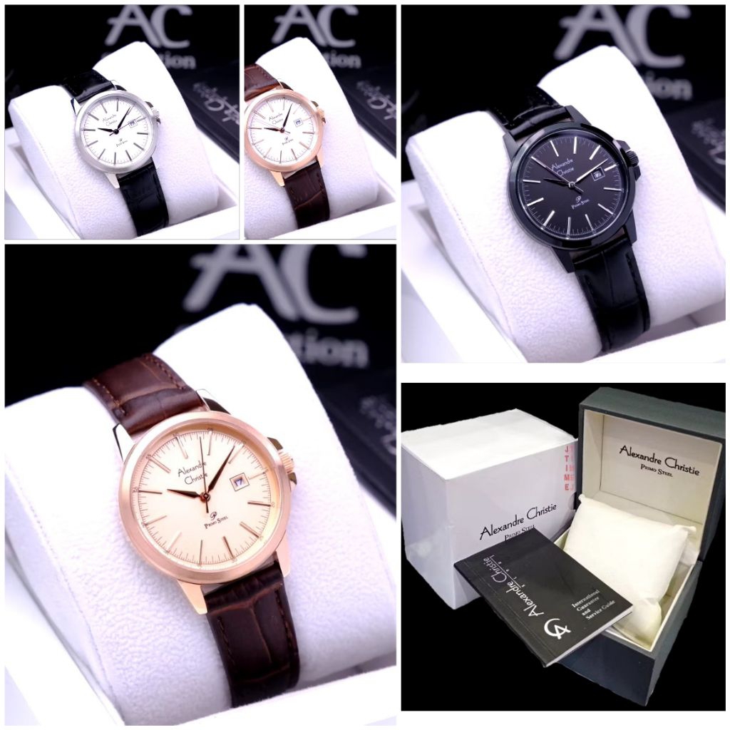 AC1008 Jam Tangan Wanita Alexandre Christie AC 1008 Original Kulit