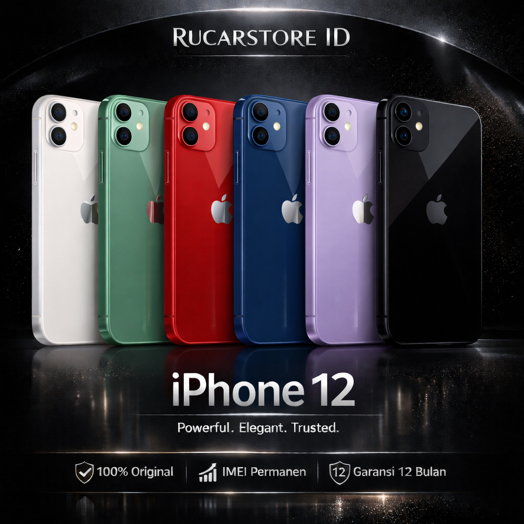 iPhone 12 Ex Ibox Original Resmi | IMEI  Permanen | Fullset | Garansi 12 Bulan