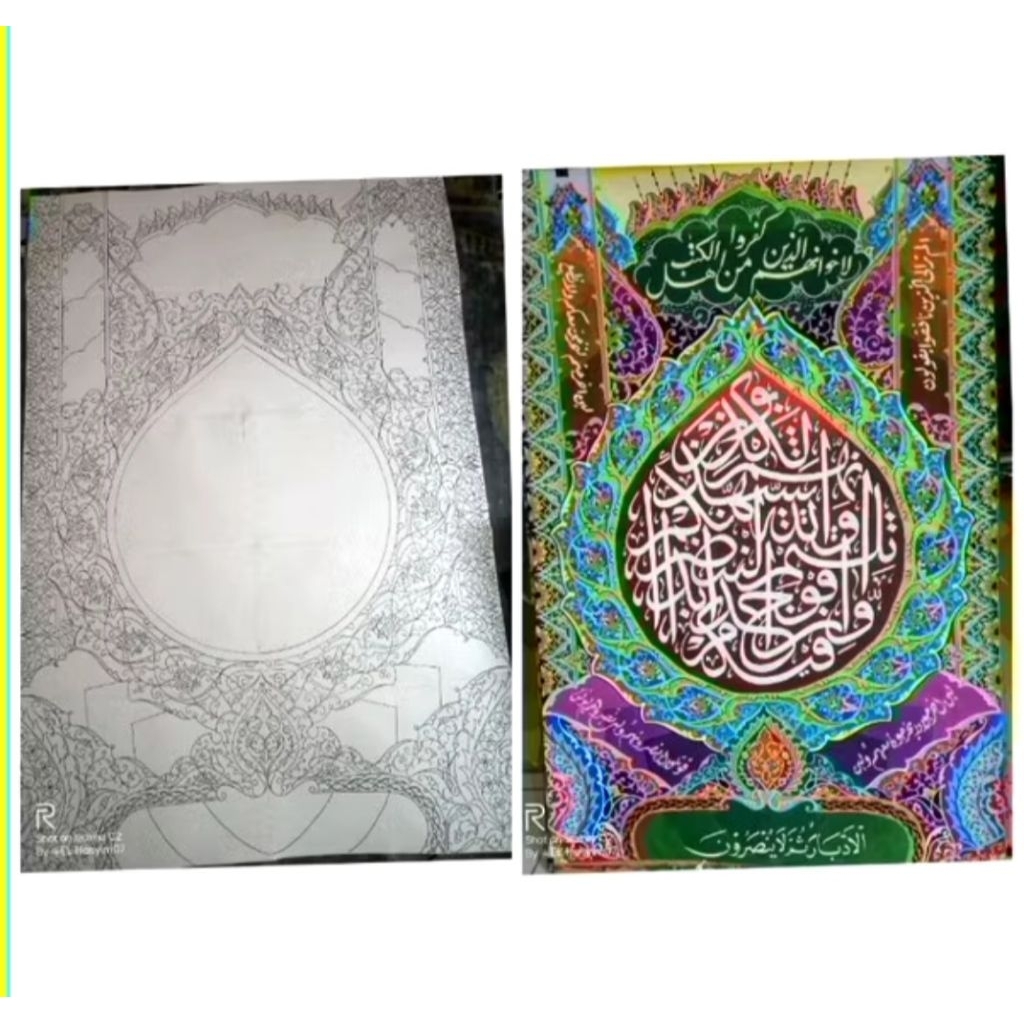 Mal Kaligrafi Dekorasi ukuran 120×80