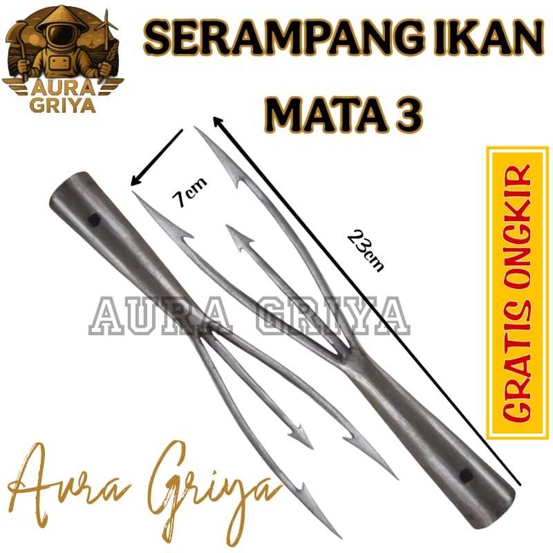 Murah COD serampang ikan/mata serampang ikan/tombak ikan CEK DULU BARU BAYAR