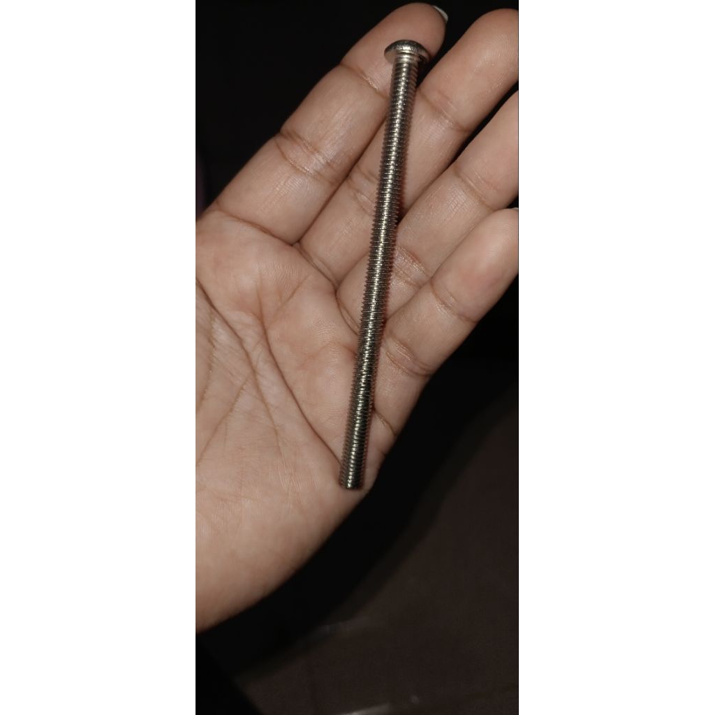 Baut L Stainless Button M6 x 100