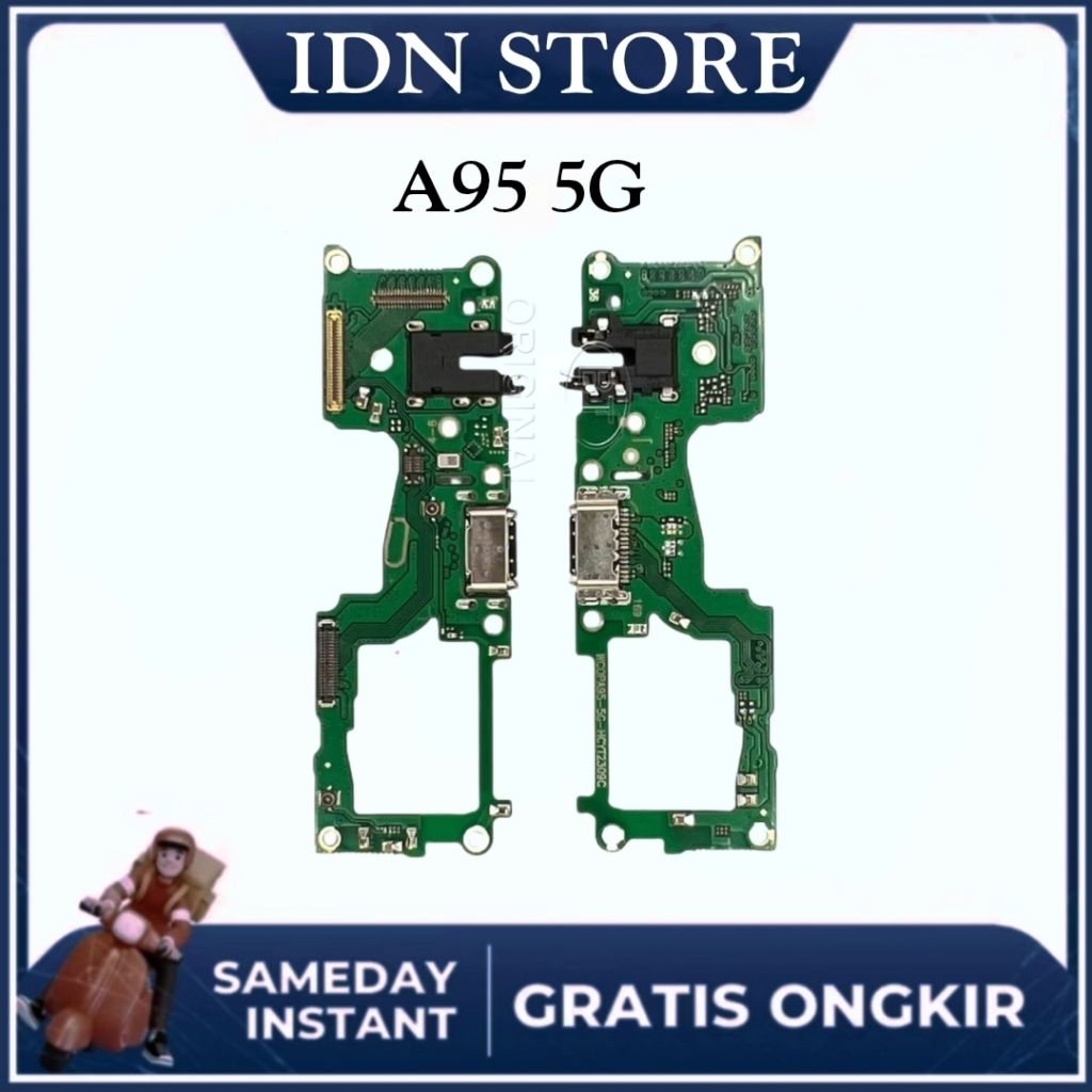KONEKTOR CHARGER BOARD PCB FOR OPPO A95 5G +MIC ORIGINAL PAPAN CAS