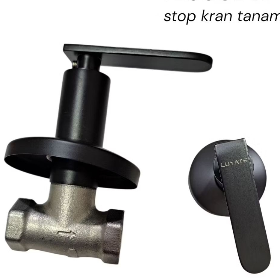 Stop Kran Tanam Wallshower|Stop Kran Shower Tanam|Kran shower Tanam Black|Stop Kran Model Engkol|