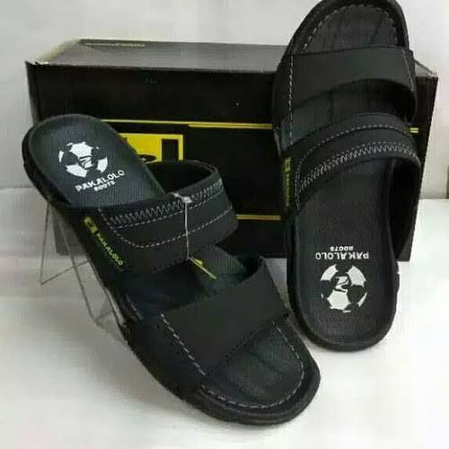 Sendal Pakalolo Original sandal slop pria sendal kulit pria hitam sandal slide