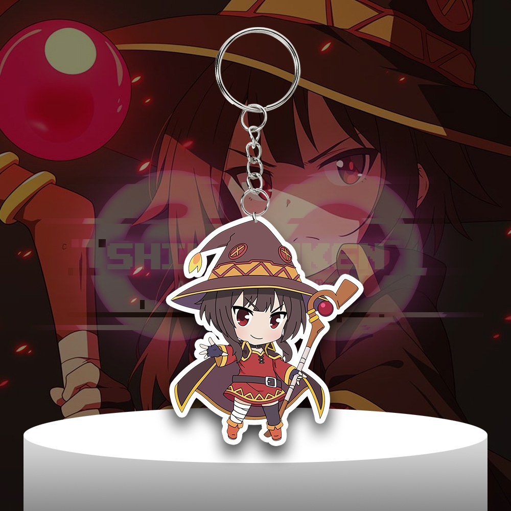 Gantungan Kunci Anime Konosuba - Megumin - Ganci Akrilik - Keychain Acrylic