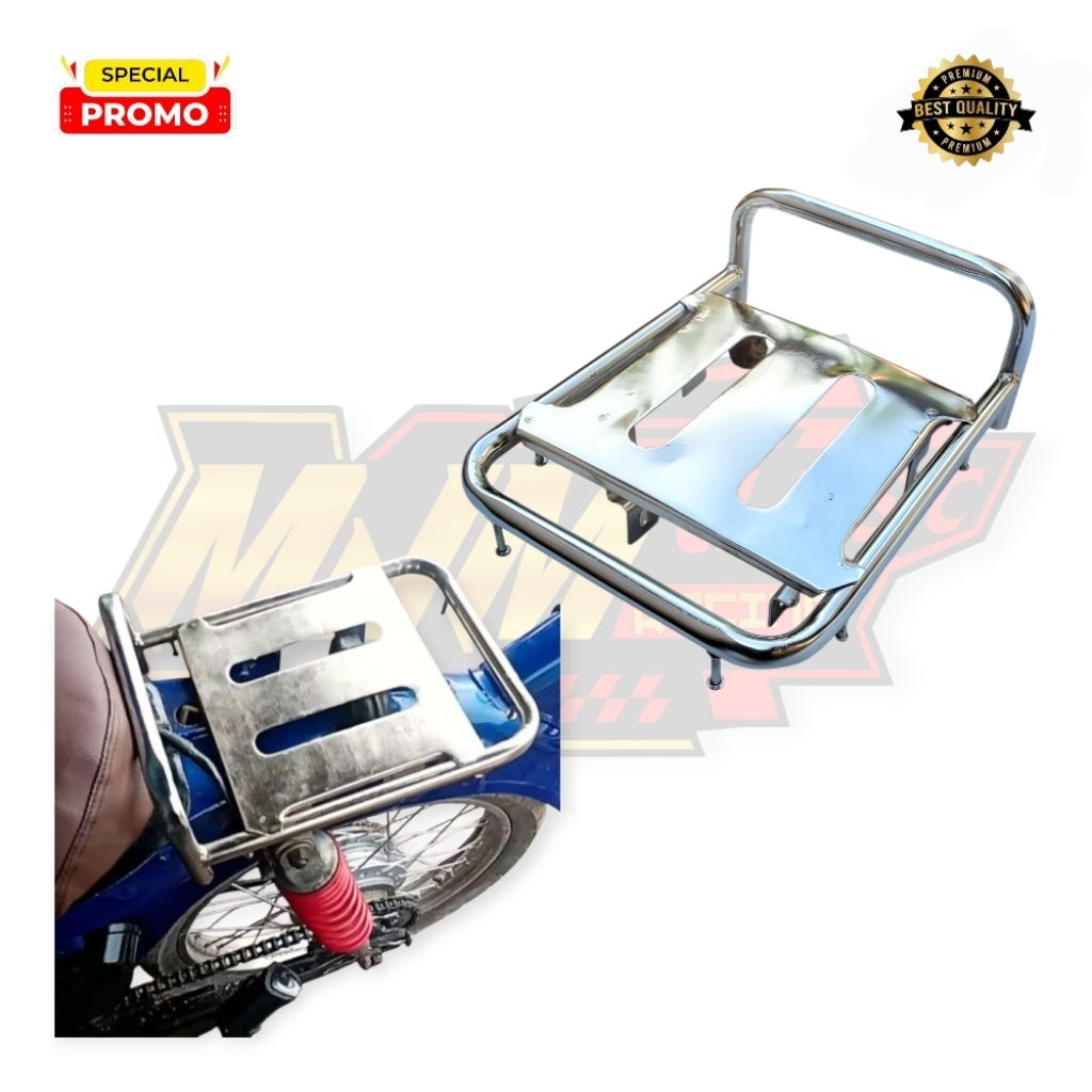 Dudukan Pangkon Jok Pisah Belakang C70 C50 Pispot Besi Krom Tebal