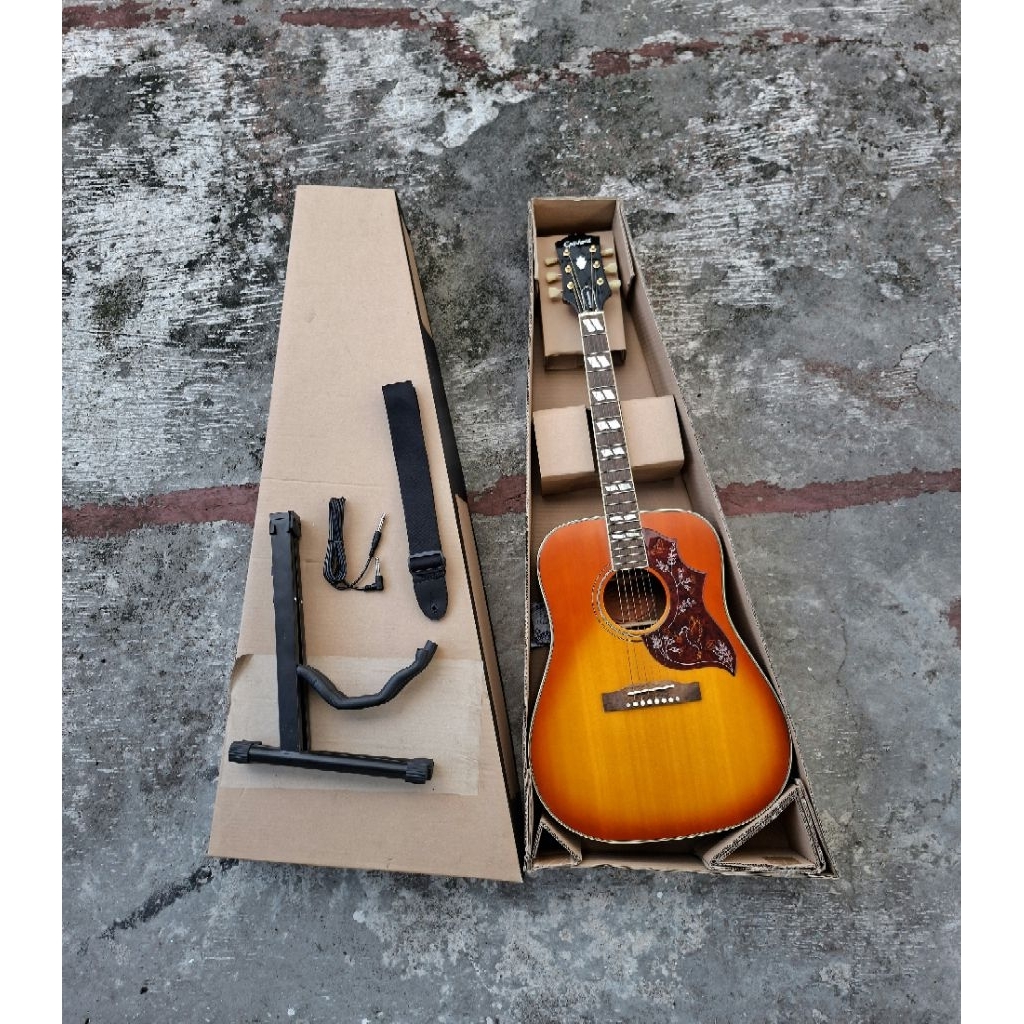 Gitar Akustik/Elektrik Epiphone Hummingbird All Solid