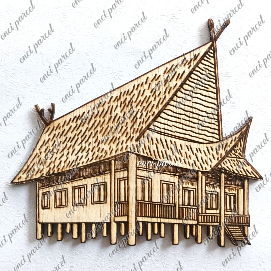 model B rumah adat batak mandailing natal model bagas godang replika bangunan miniatur panggung trad