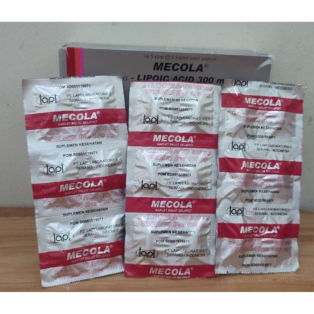 3.700 / kaplet satuan. Mecola Lipoic Acid 300 mg vit B-12