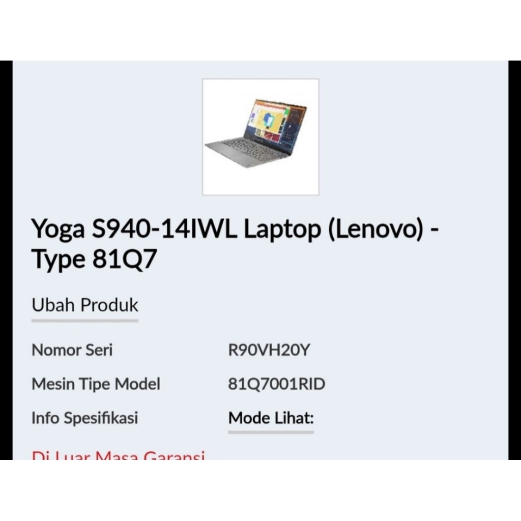 lenovo yoga S940-14WIL i7