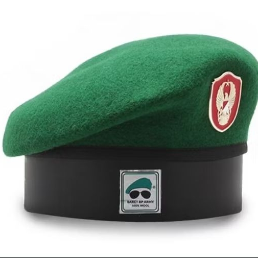 Baret Hijau Merk BP Army (Kacamata)