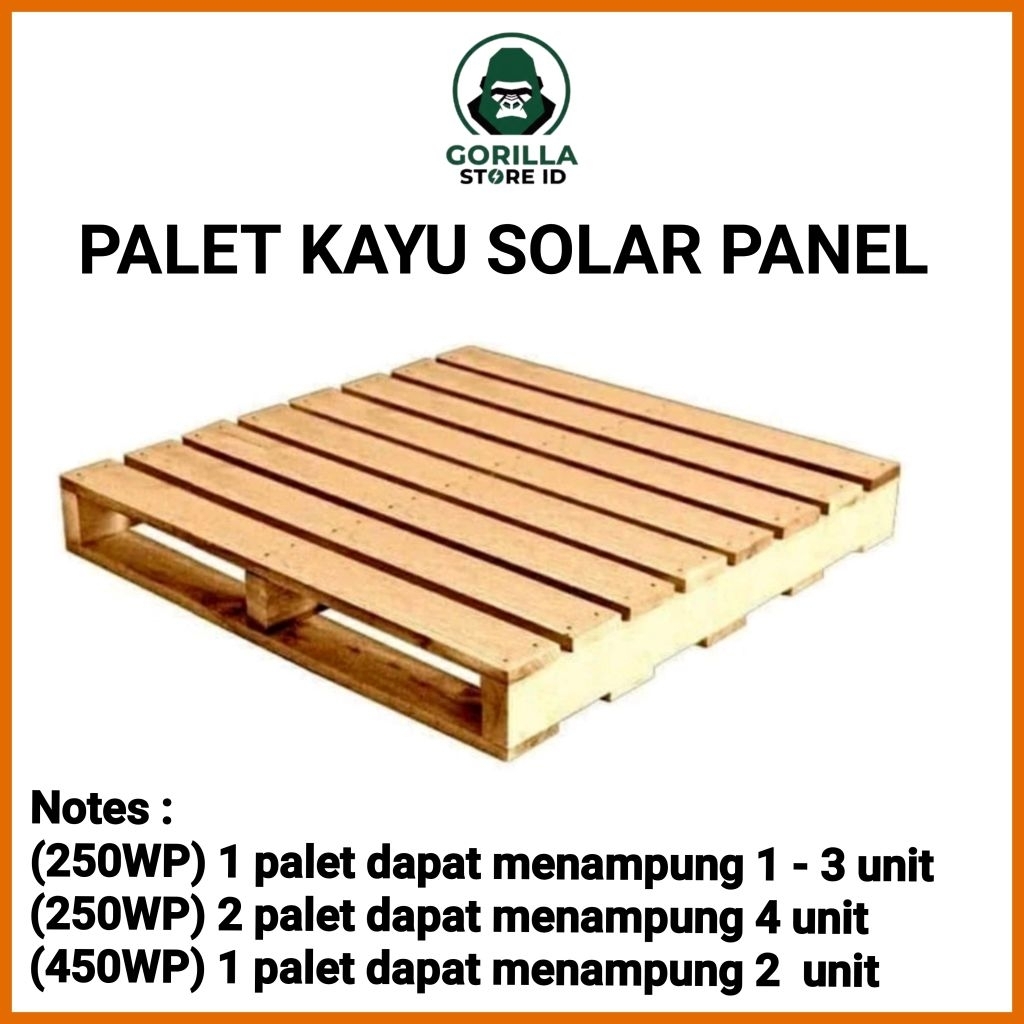 Palet Kayu Solar Panel 250WP 450WP
