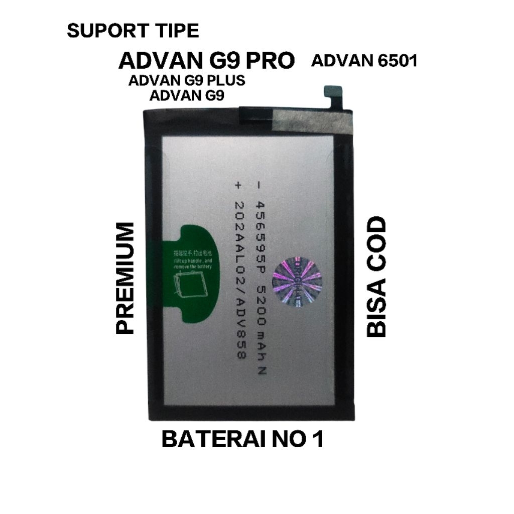 COD Baterai Advan G9 PRO - G9 Plus -  Advan G9 - Advan 6501 - Batre No 1