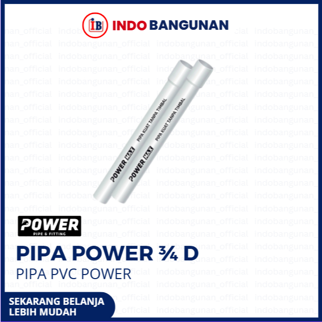 PIPA POWER 3/4 INCH D PIPA PVC