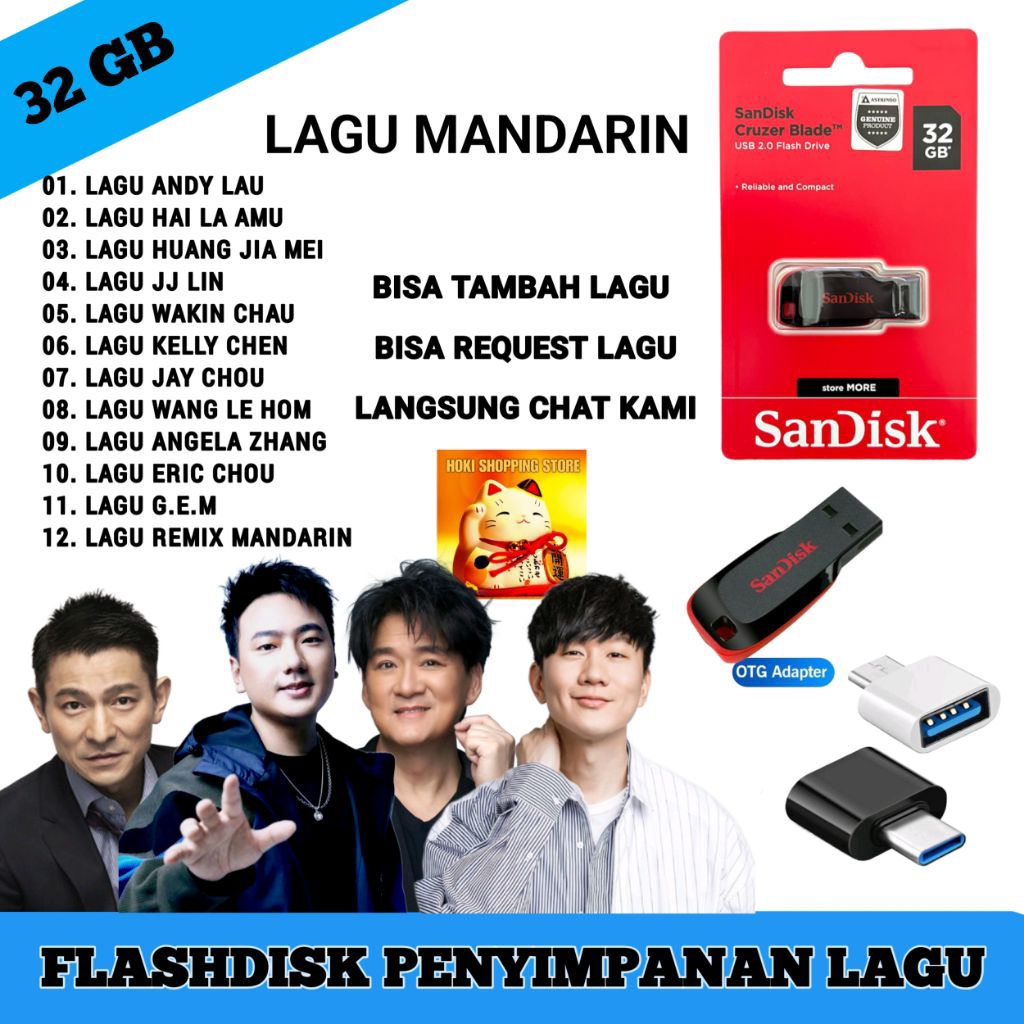 USB MP3 MP4 LAGU POP MANDARIN - FLASH DISK MP3 MP4 LAGU LOVE SONG - LAGU CHINESE MANDARIN POP SONG -