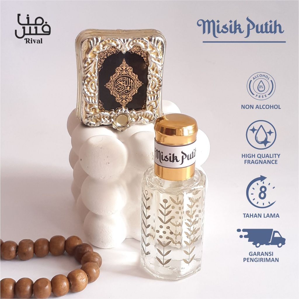 ARABIAN SERIES Minyak Misik Putih Asli Original Kental Non Alkohol Tahan Lama BY RIVAL PARFUM