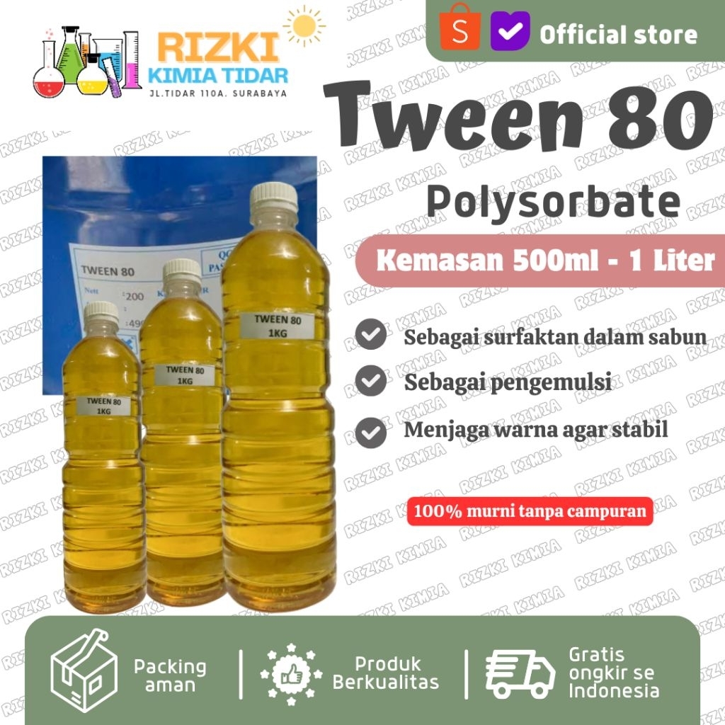 Tween 80 Polysorbat 80 Emulsifier Bahan Sabun